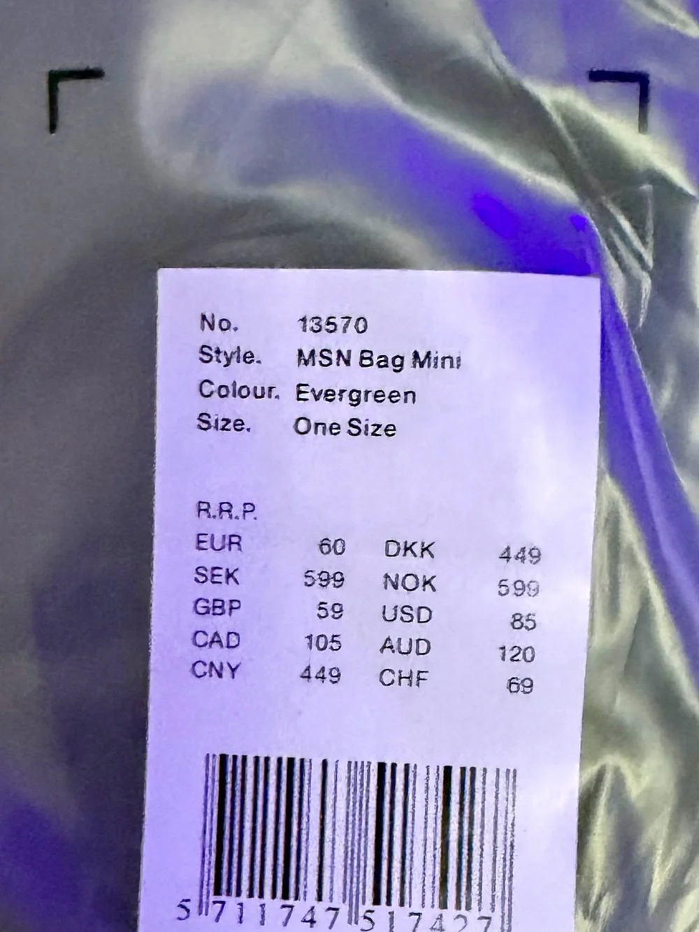 NWT-Rains MSN Bag Mini Waterproof Backpack in Evergreen-Unisex